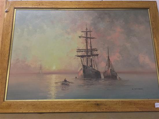 W Jennekamp oil, seascape